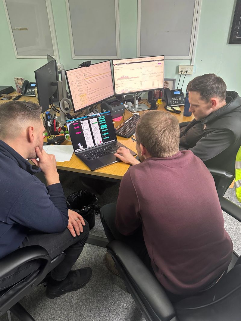 A second photo from Paul Ryazanov's visit to the Avenue 85 team, reviewing the project together in person