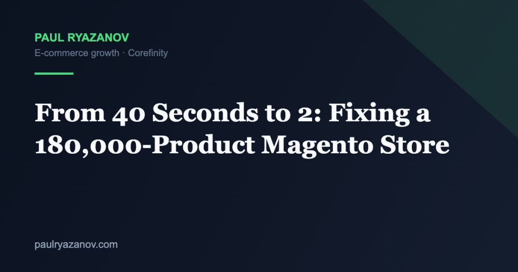 From 40 Seconds to 2: Fixing a 180,000-Product Magento Store