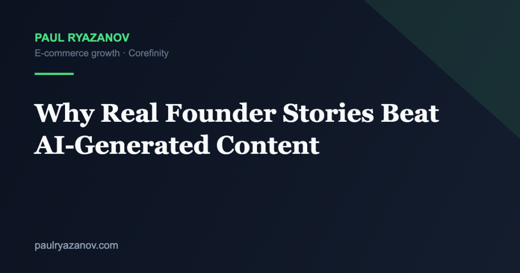 Why Real Founder Stories Beat AI-Generated Content
