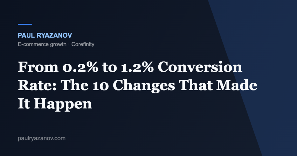From 0.2% to 1.2% Conversion Rate: The 10 Changes That Made It Happen