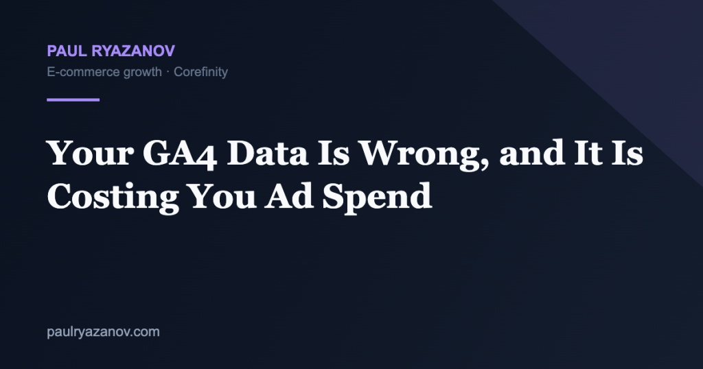 Your GA4 Data Is Wrong, and It Is Costing You Ad Spend