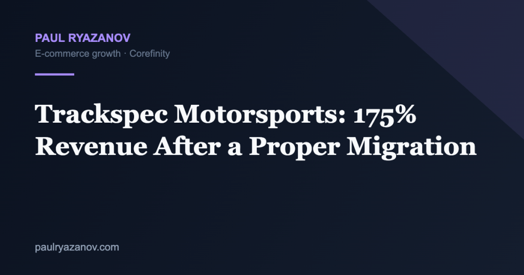 Trackspec Motorsports: 175% Revenue After a Proper Migration