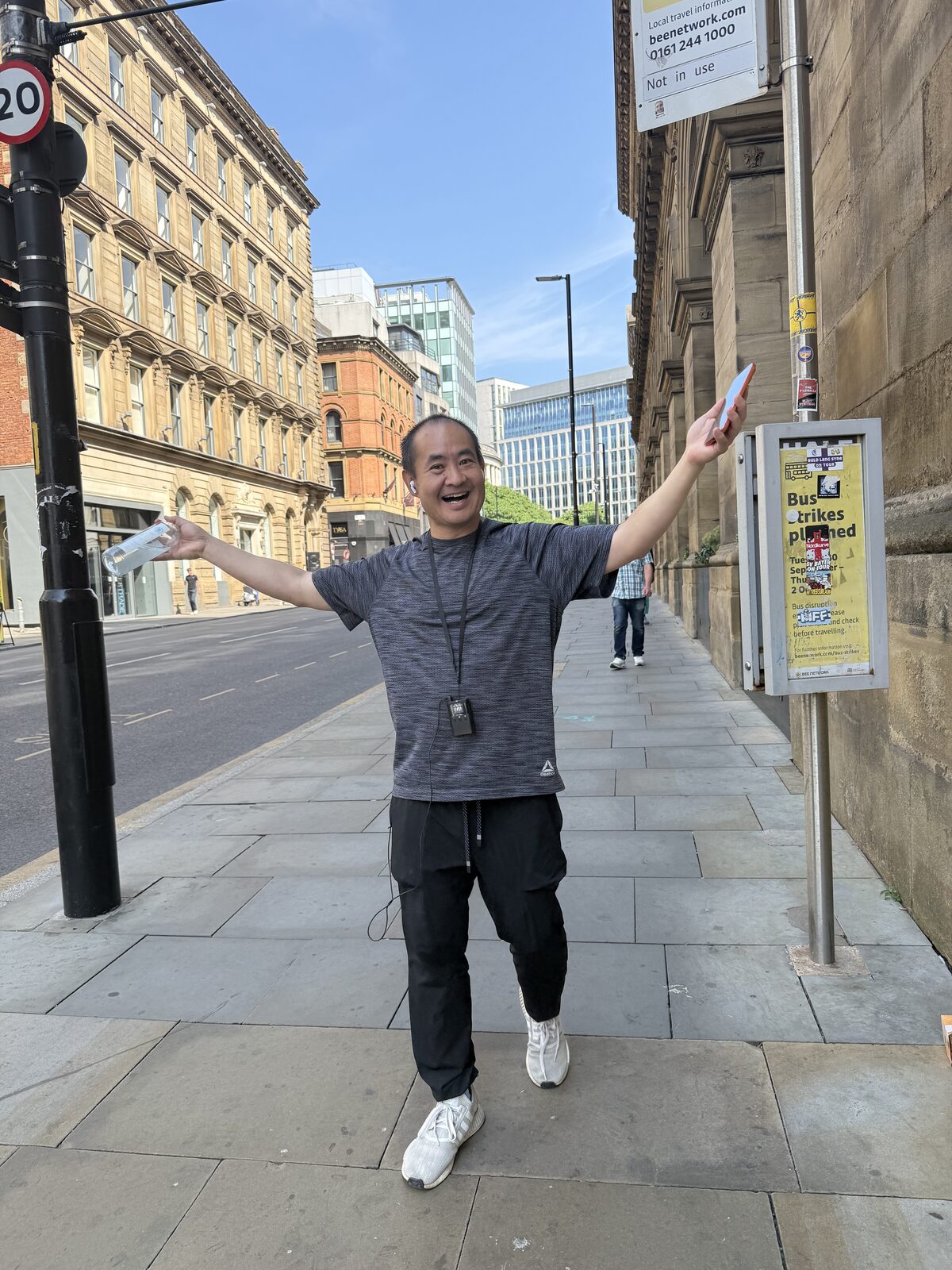 Dennis Yu on a Manchester street, July 2026