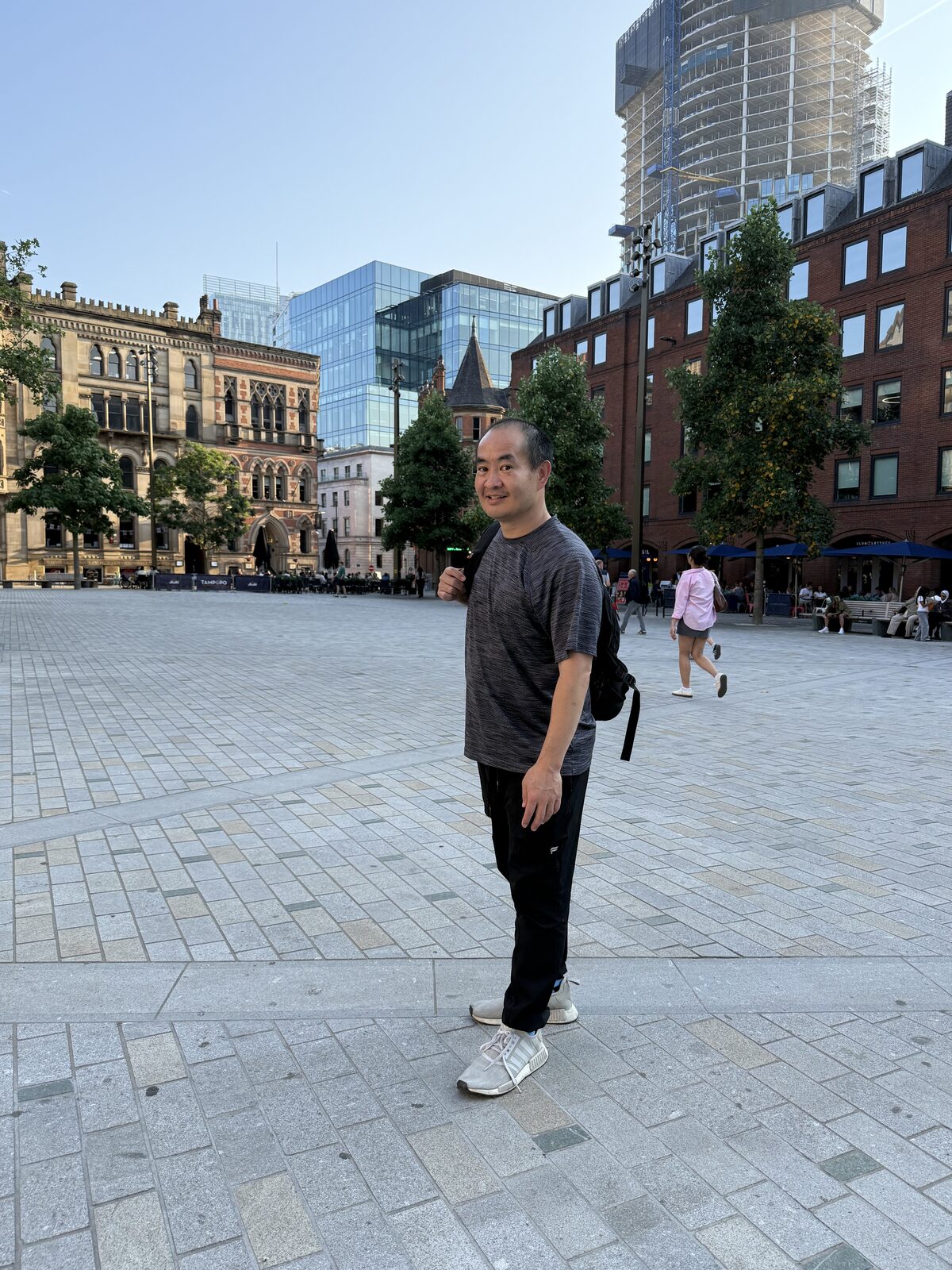 Dennis Yu in a Manchester square, July 2026