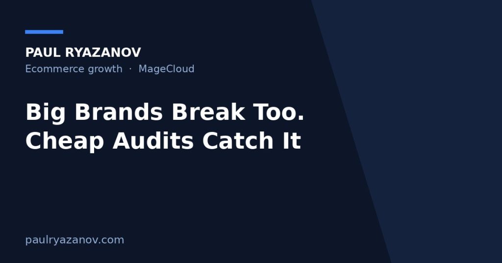 Big Brands Break Too. Cheap Audits Catch It