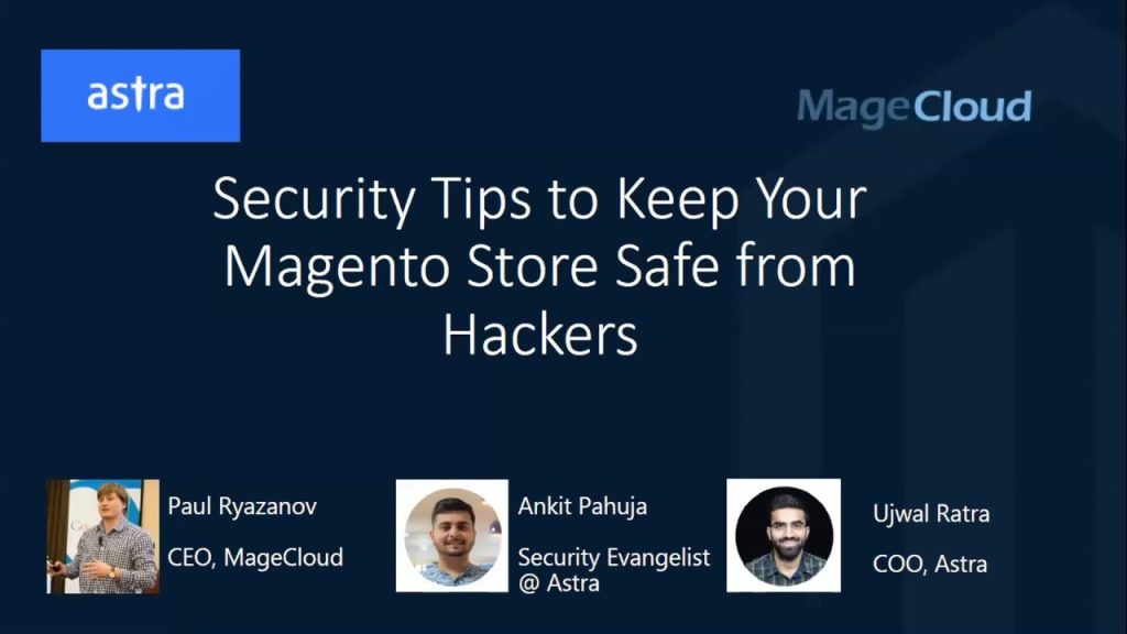 Paul Ryazanov hosting a webinar on ecommerce store security