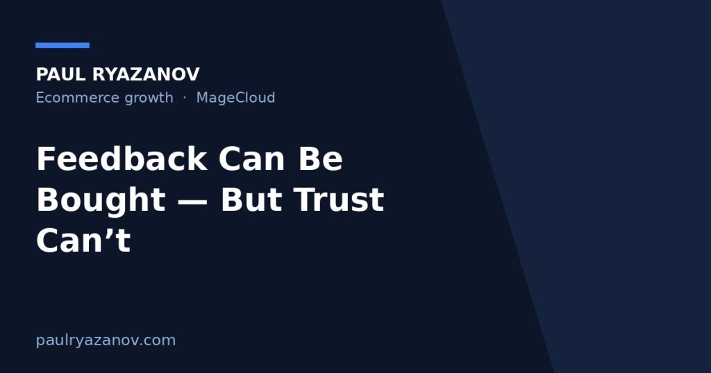Feedback Can Be Bought — But Trust Can’t