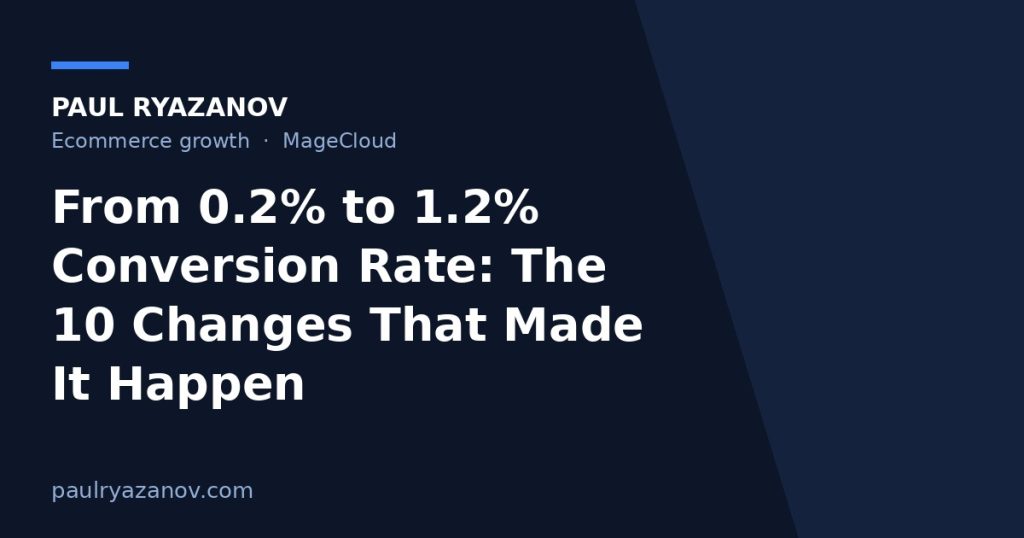 From 0.2% to 1.2% Conversion Rate: The 10 Changes That Made It Happen