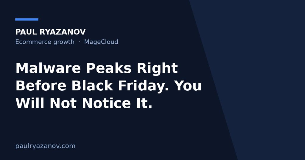 Malware Peaks Right Before Black Friday. You Will Not Notice It.