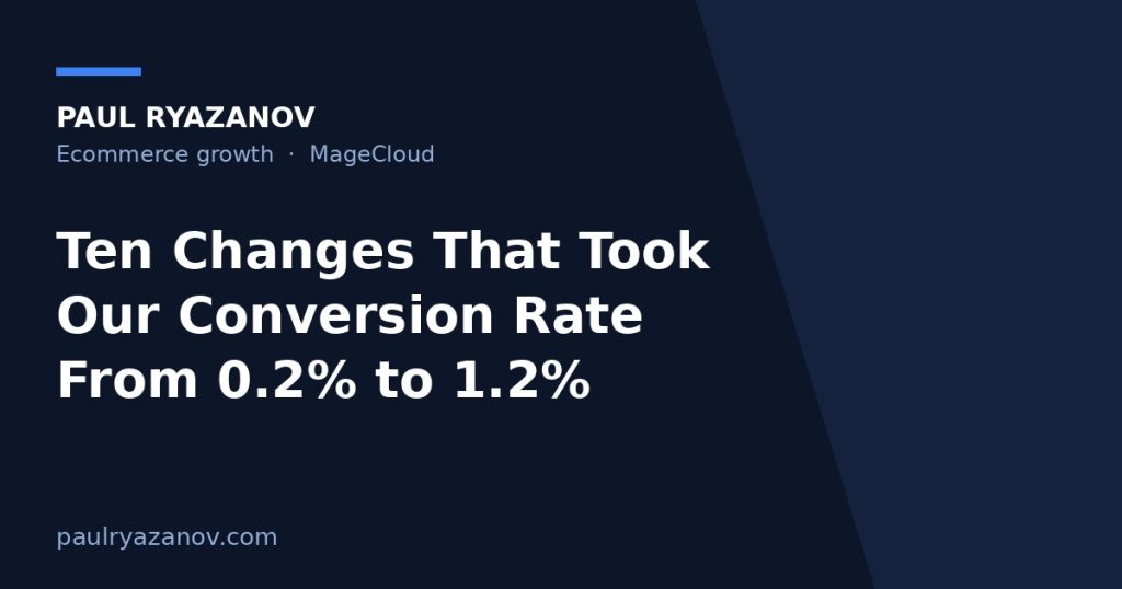 Ten Changes That Took Our Conversion Rate From 0.2% to 1.2%