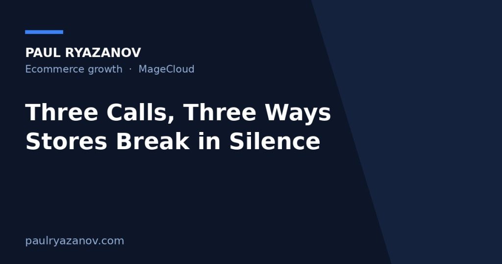 Three Calls, Three Ways Stores Break in Silence