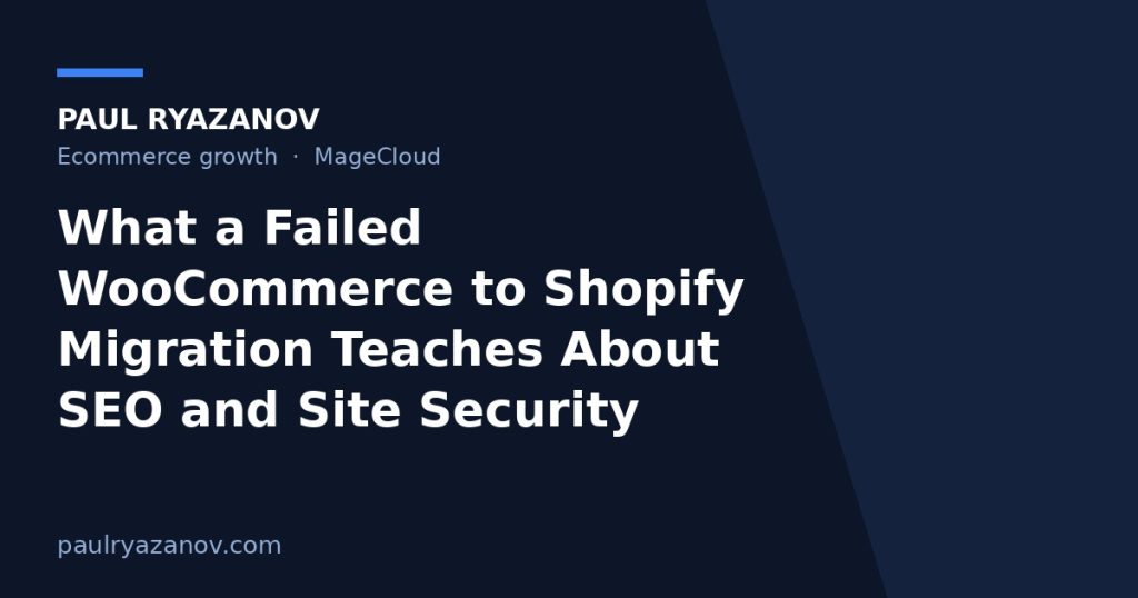 What a Failed WooCommerce to Shopify Migration Teaches About SEO and Site Security