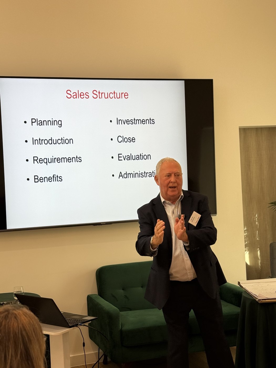 Charlie McIntyre presenting Sales Communication for Everyone at Vision Business Expo Chester 2026